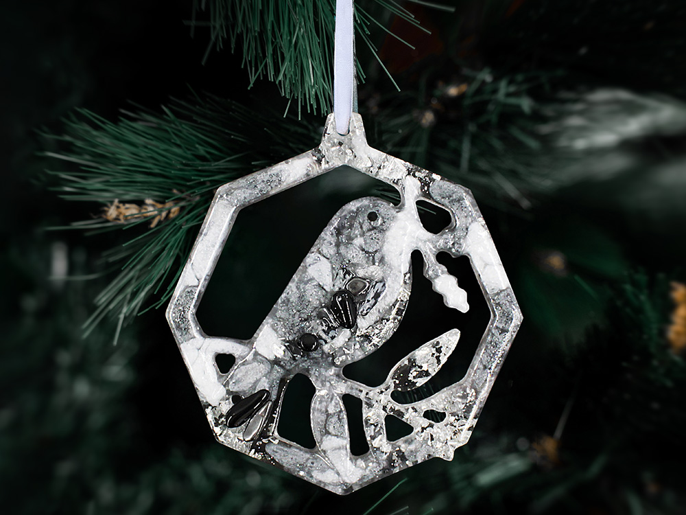 Елочные игрушки (Снегирь) Обсидиан-4