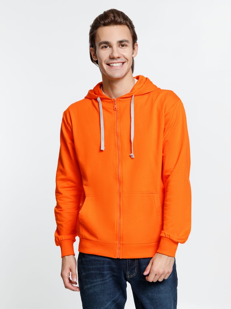 Толстовка на молнии с капюшоном Siverga, оранжевая-6