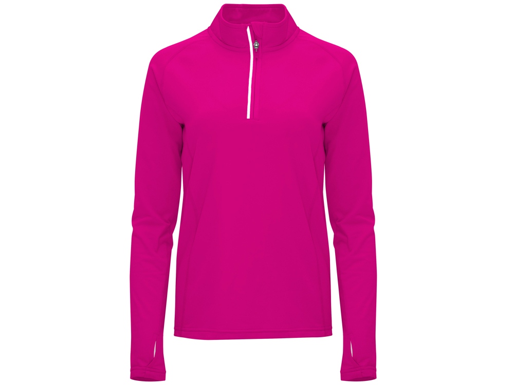 Толстовка с воротом на молнии женская Melbourne, яркая фуксия-0