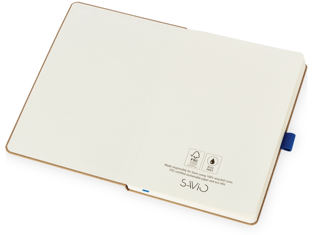 Блокнот Sevilia Hard, твердая обложка из крафта A5, 80 листов, крафтовый/синий-2