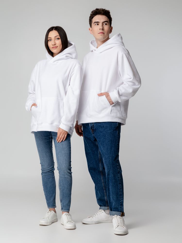 Худи флисовое унисекс Manakin, белое-9