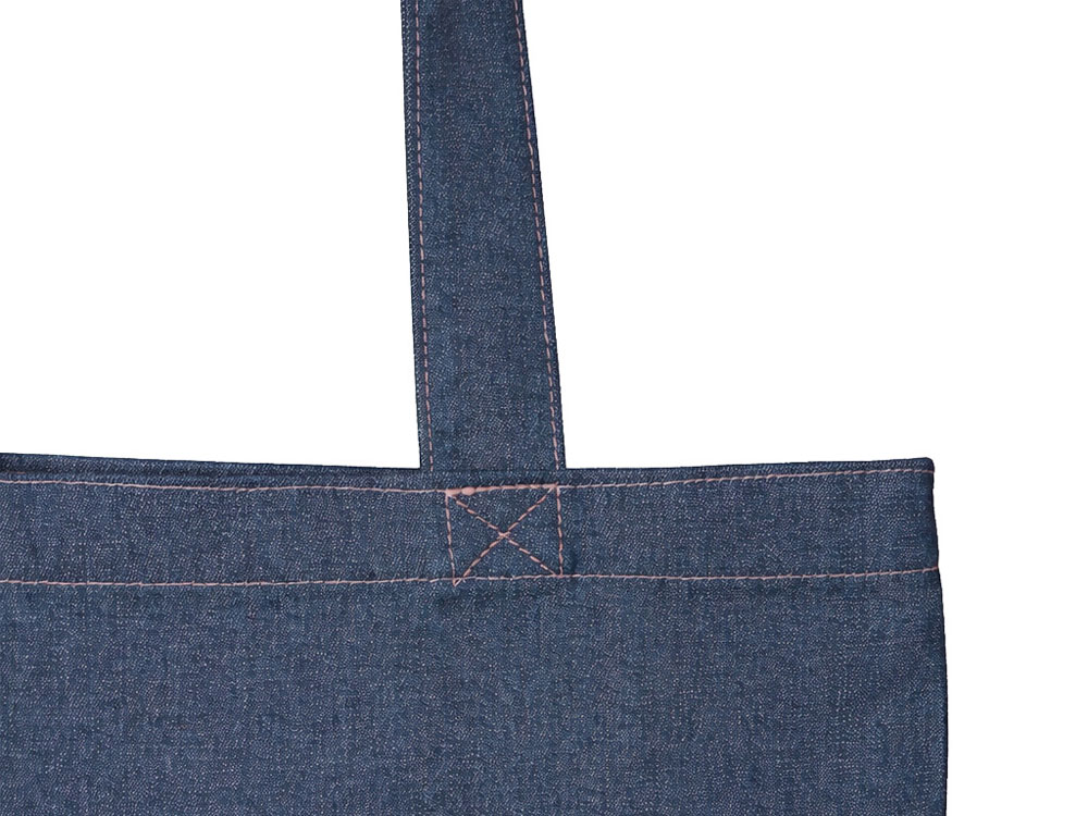 Джинсовая сумка-шоппер Indigo  с широкими лямками-2