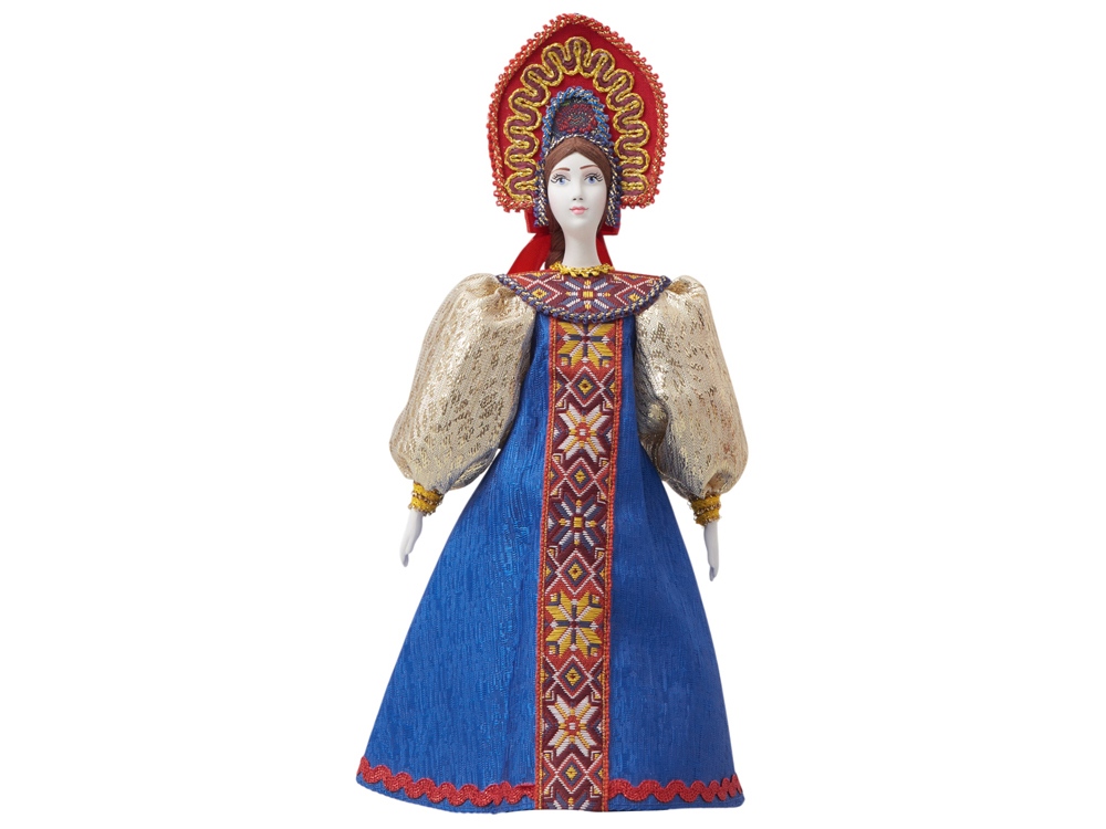 Подарочный набор: кукла фарфоровая, крем-мед, красный-14