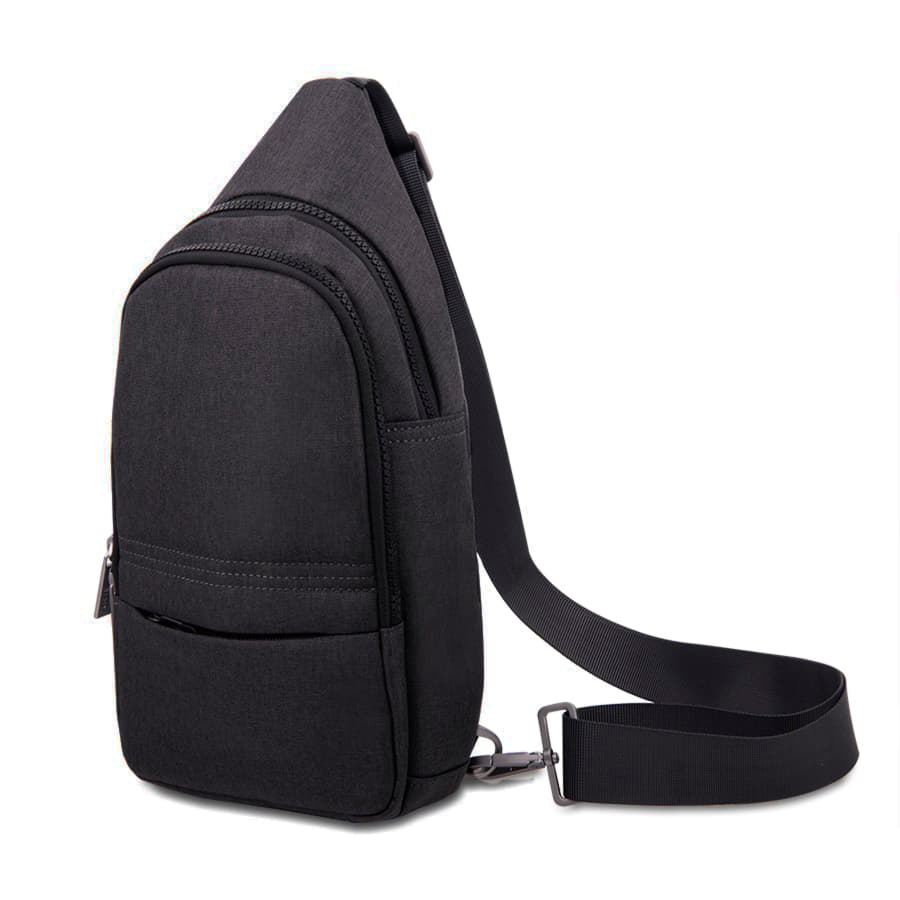 Сумка на плечо CORE, тёмно-серый, голубой-1