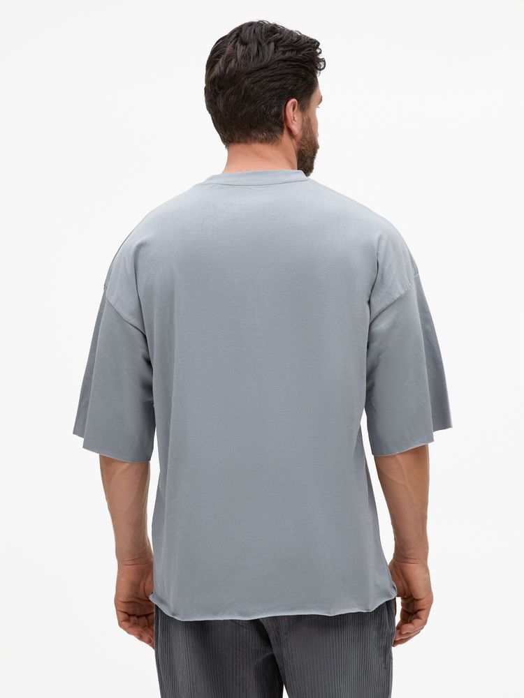 Футболка унисекс оверсайз T1, серая-3