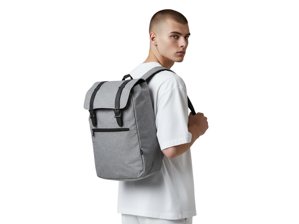 Рюкзак Hello из переработанного пластика, серый-12