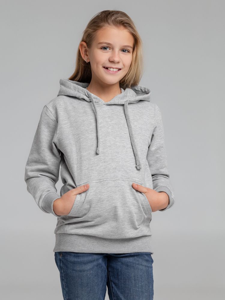 Толстовка с капюшоном детская Kirenga Kids, серый меланж-7