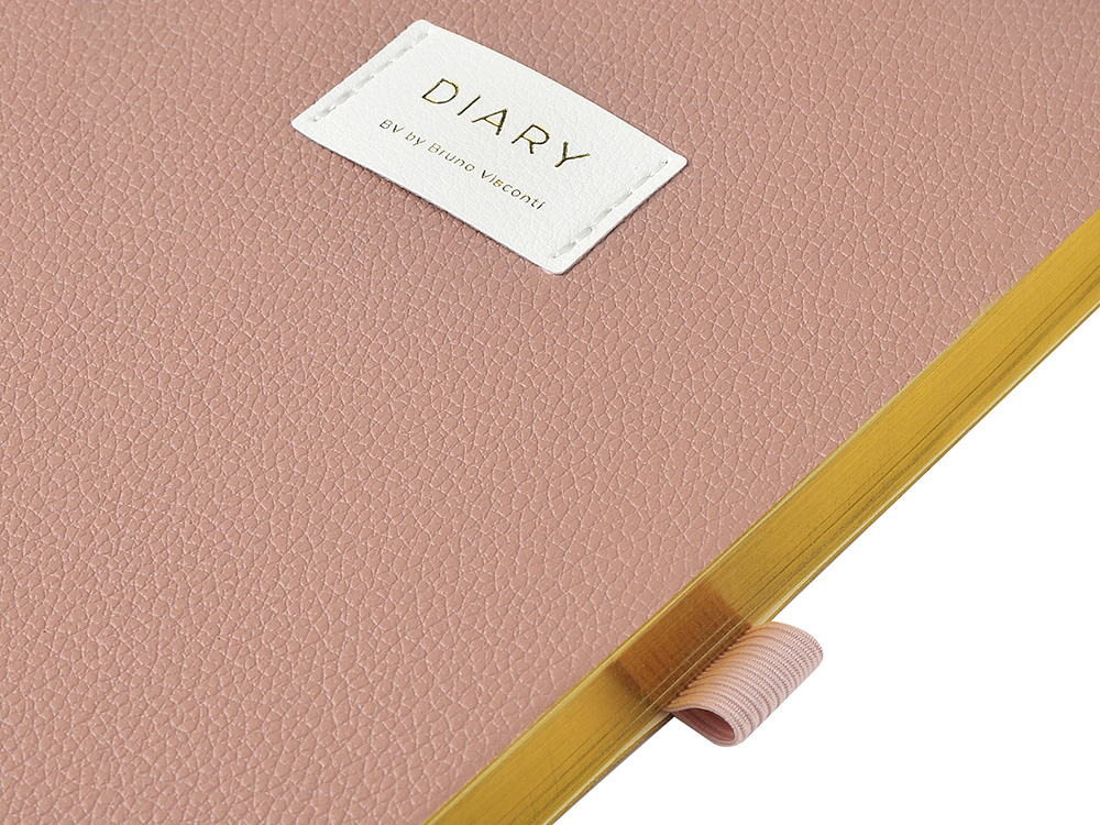 Ежедневник недатированный А5 Morandi. Пыльная роза с нашивкой, пыльно-розовый-5