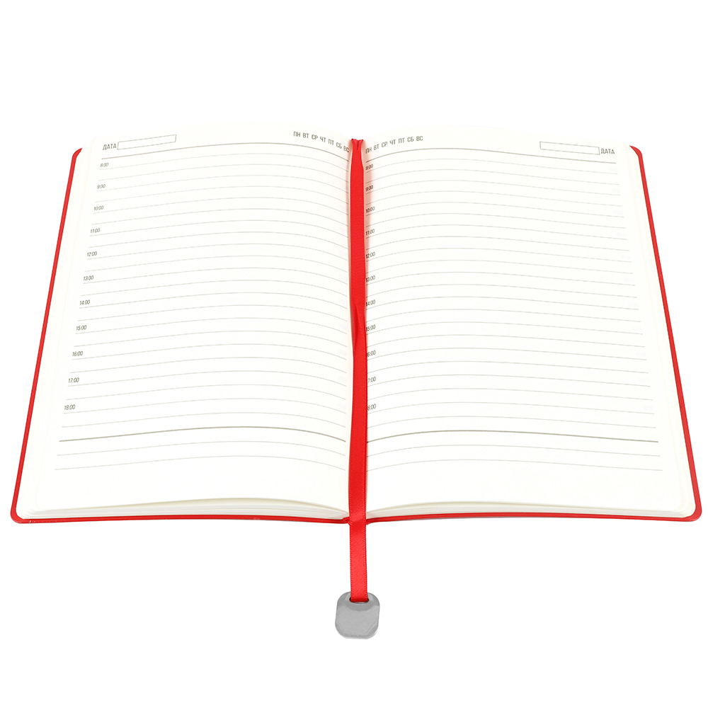 Ежедневник A5 недатированный Farfalla в мягком переплёте, Красный-3