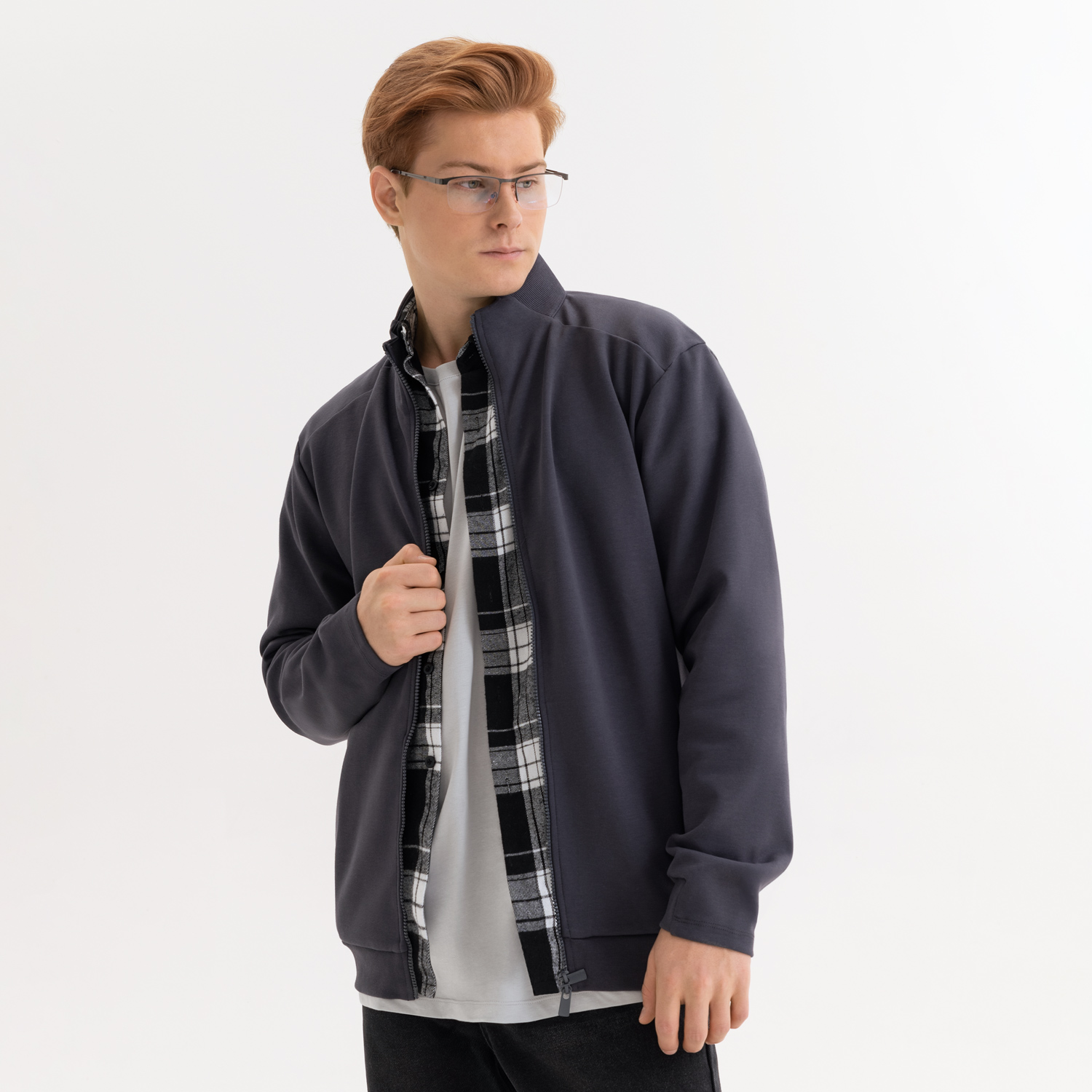 Толстовка на молнии ASTIN антрацит-6