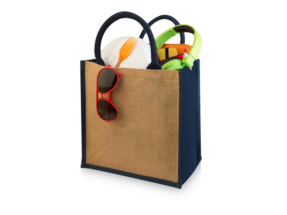 Сумка подарочная Chennai, натуральный/темно-синий-1