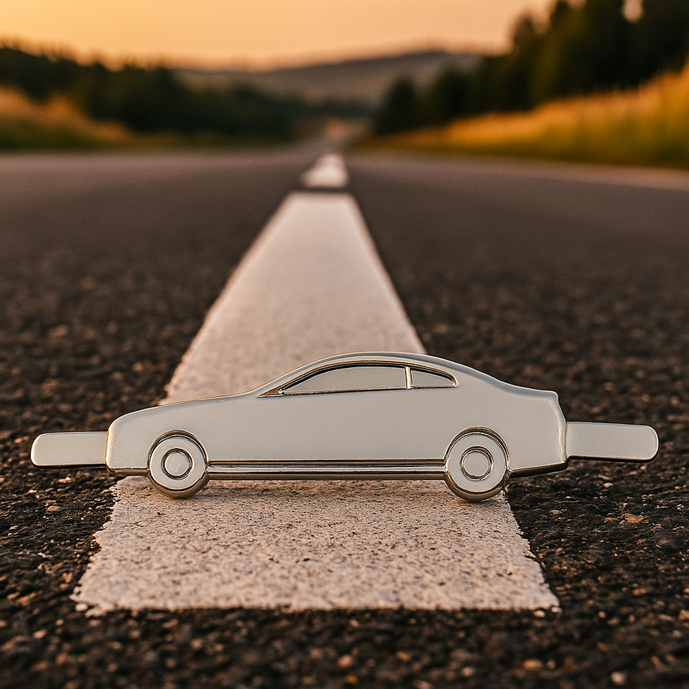 Шильд металлический - машина, Серебристый-1