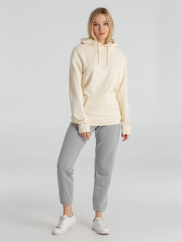 Толстовка с капюшоном унисекс Hoodie, светло-желтая-5
