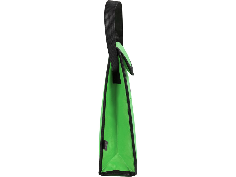 Сумка-холодильник Reviver на липучке из нетканого переработанного материала, зеленый-5