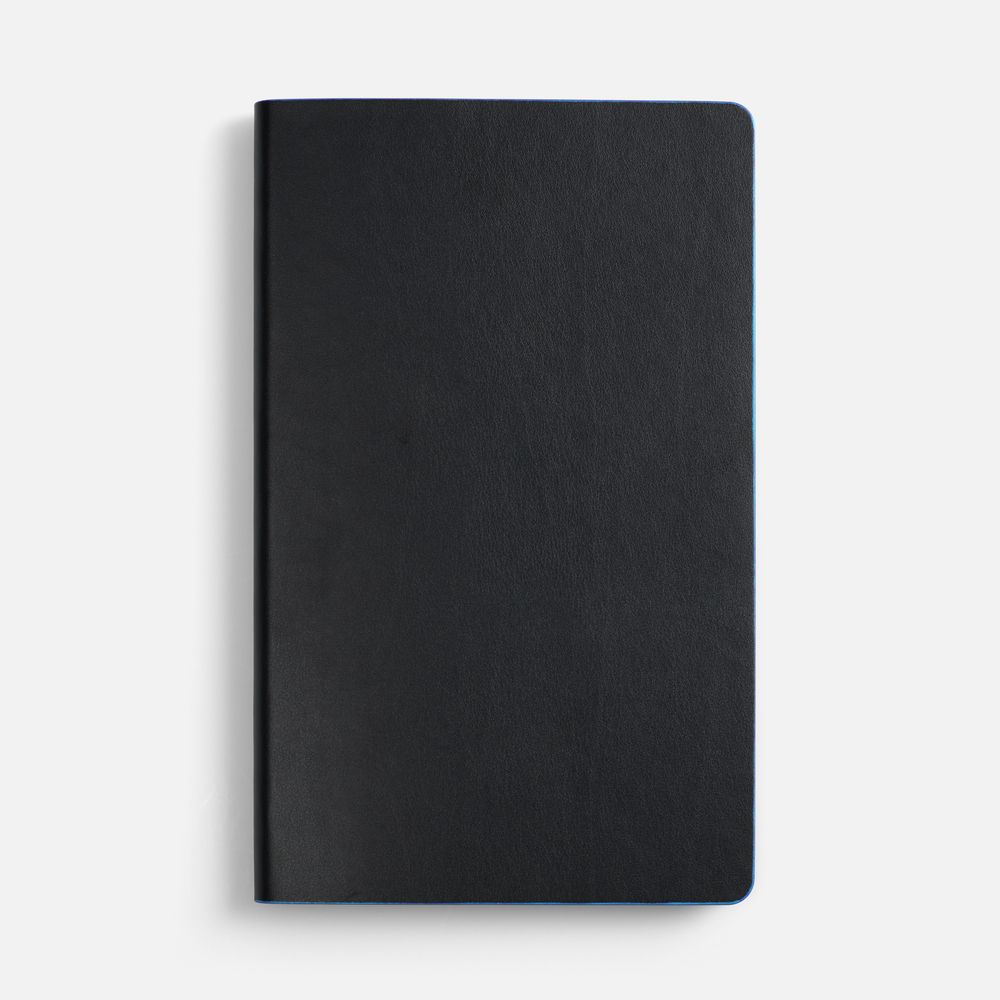 Ежедневник Trait, недатированный, черный с голубым-2