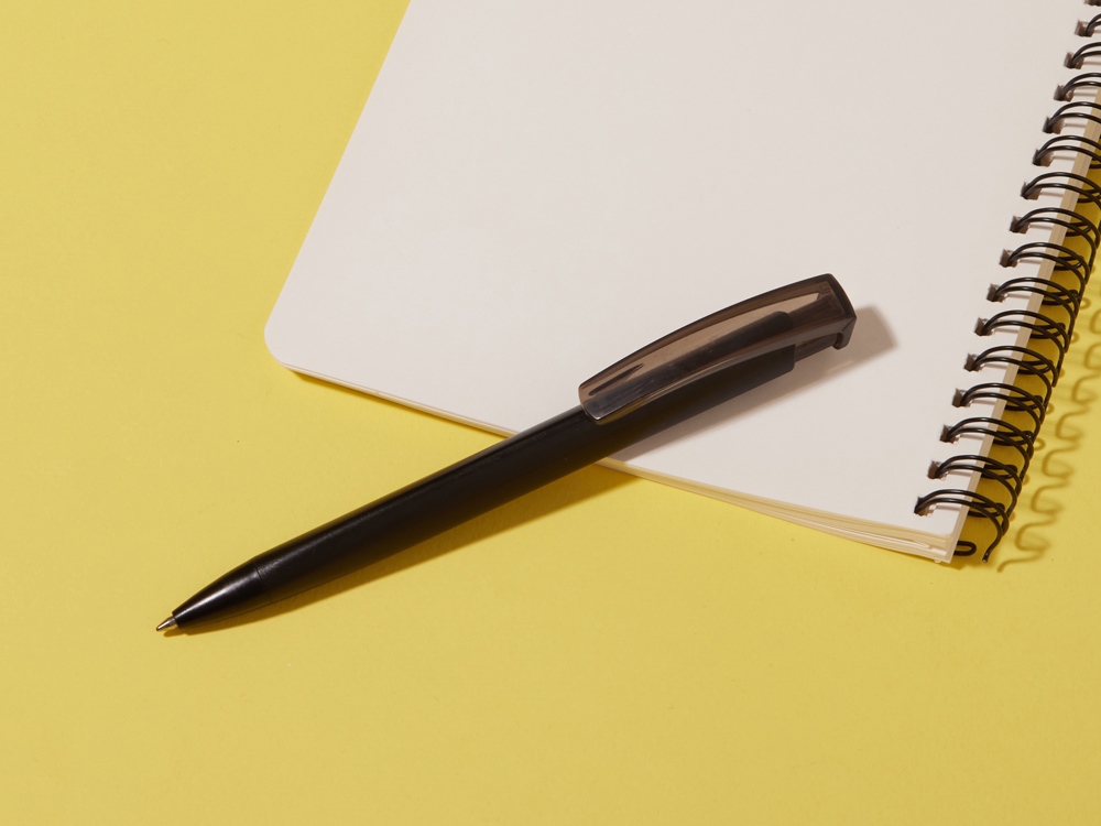 Ручка шариковая пластиковая Trinity K Transaprent Recy, черный-4