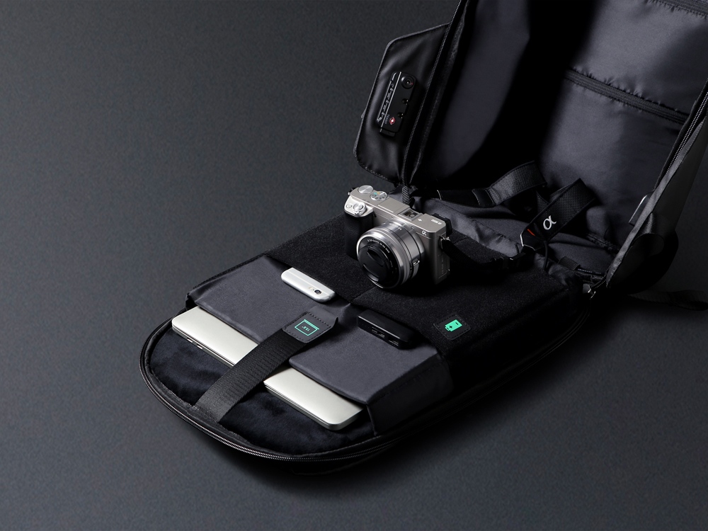 Водостойкий антикражный рюкзак Hipack для ноутбука 15.6, черный-16