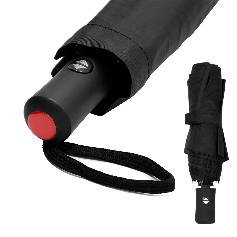 Автоматический противоштормовой зонт Vortex To Go, Чёрный/красный-0