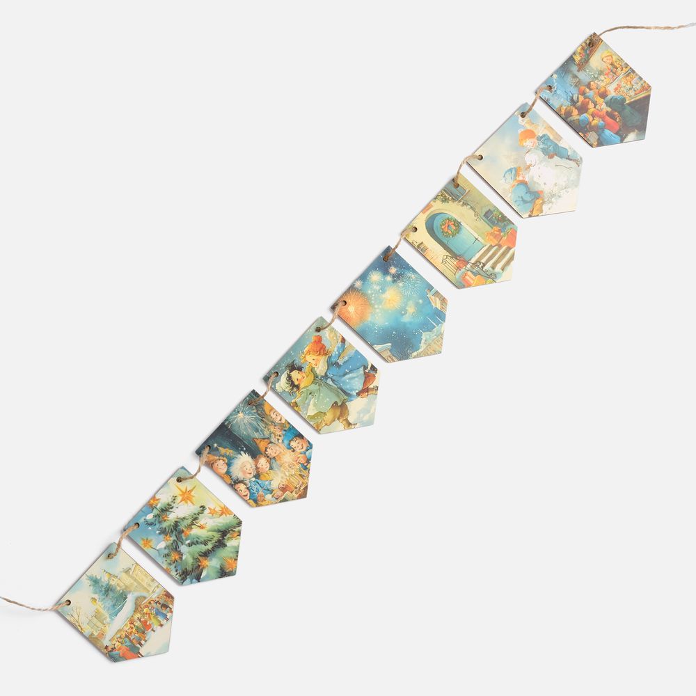 Деревянные флажки «Праздничные мотивы»-2