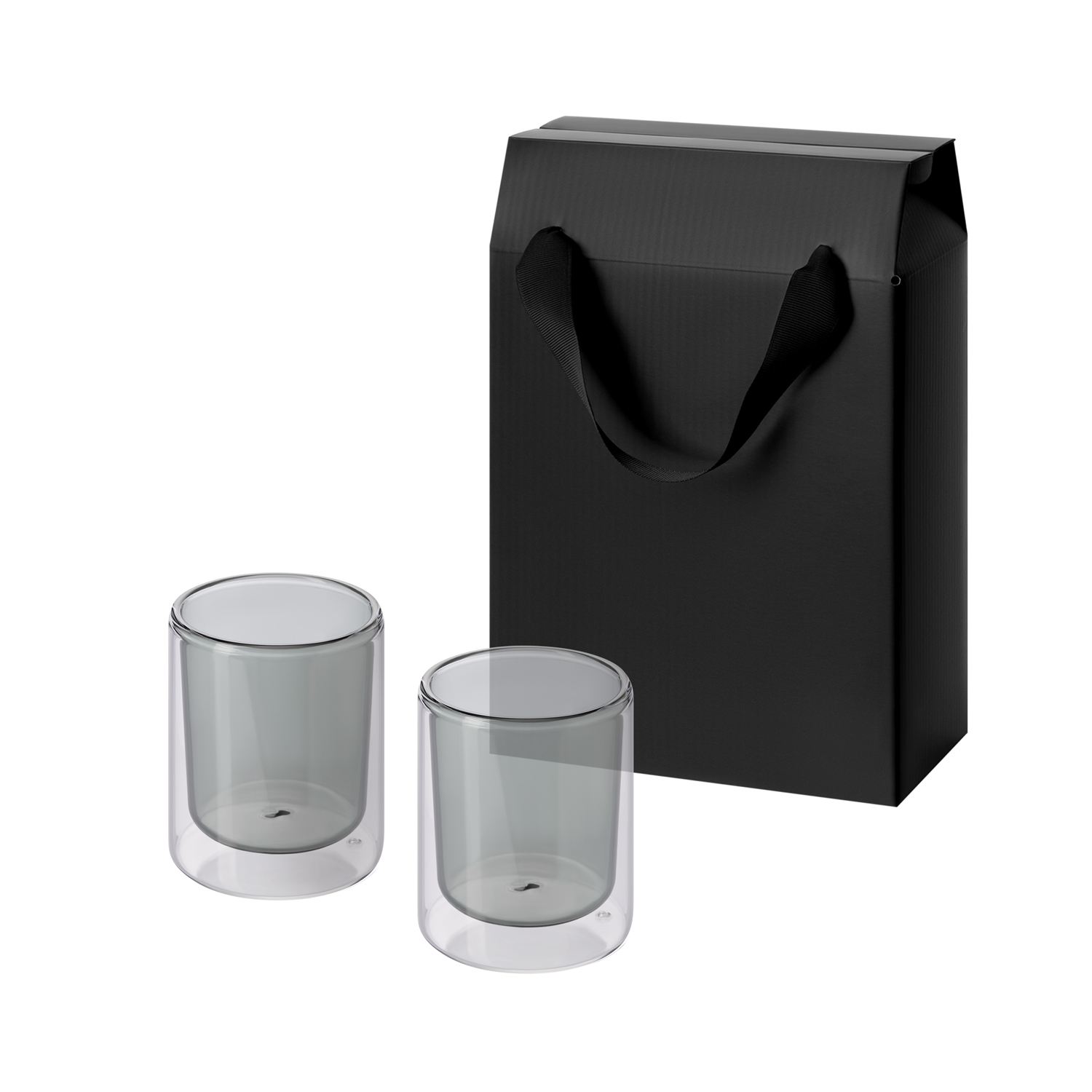 Подарочный набор 2 cтеклянных стакана Marlo в коробке-пакете-0