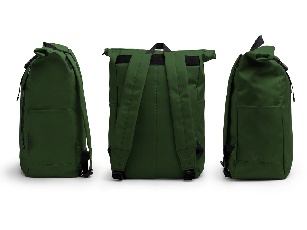 Рюкзак из RPET полиэстера DRONTE, темно-зеленый-4