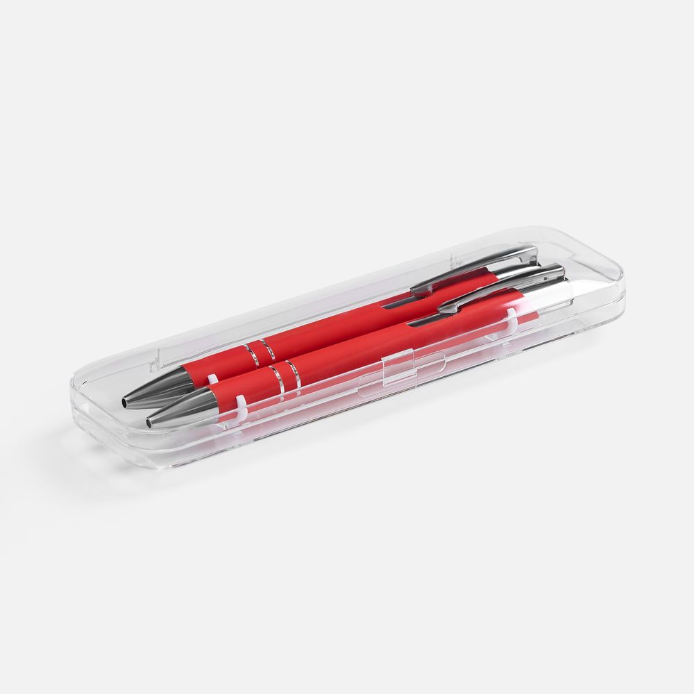 Набор из 2 ручек Keskus Soft Touch, красный-1