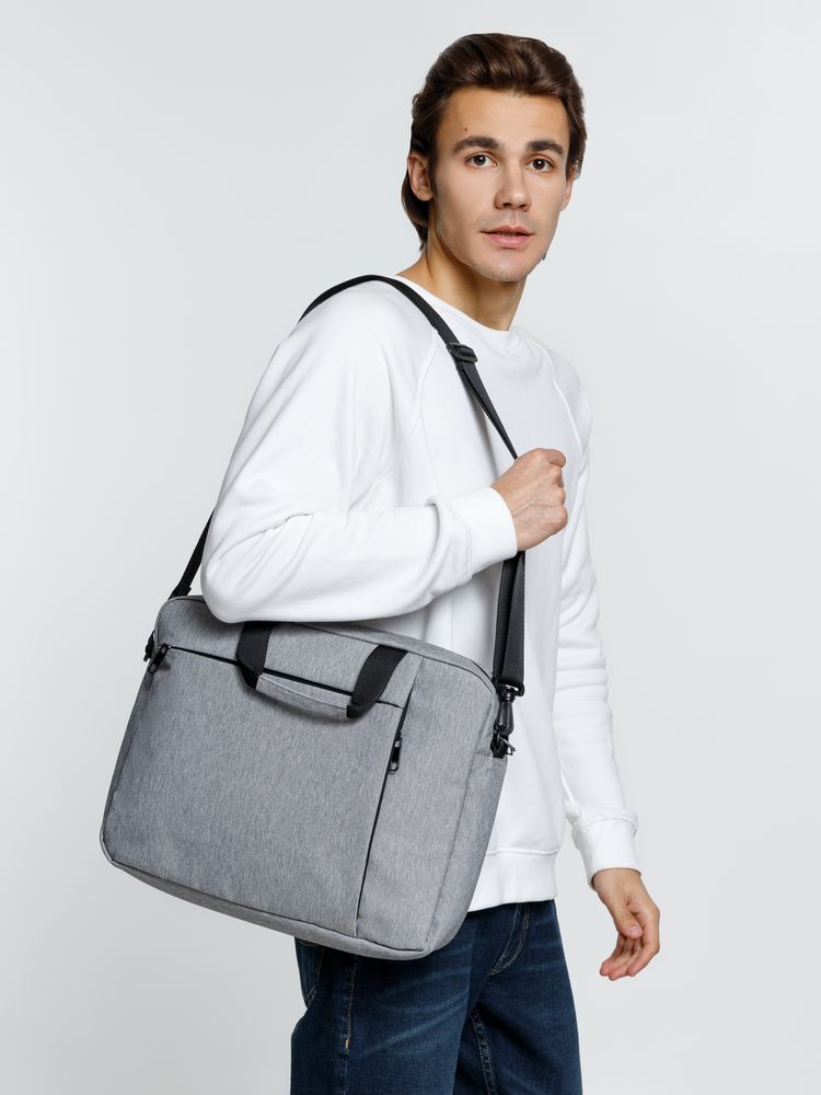 Сумка для ноутбука Oneworld, серая-4
