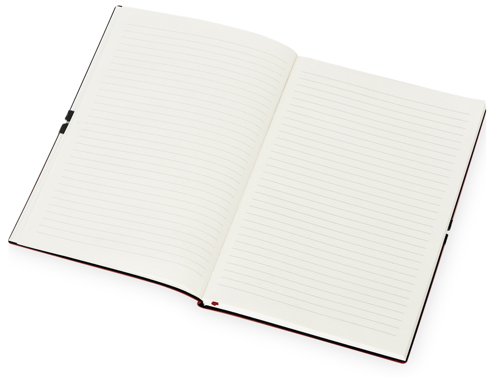 Блокнот Horizon с горизонтальной резинкой, гибкая обложка, 80 листов, красный-3