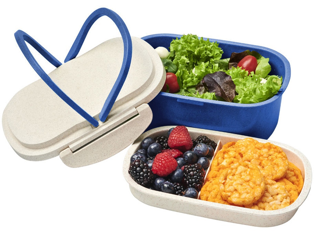 Ланч-бокс Shen из пшеничного соломенного волокна, синий-3