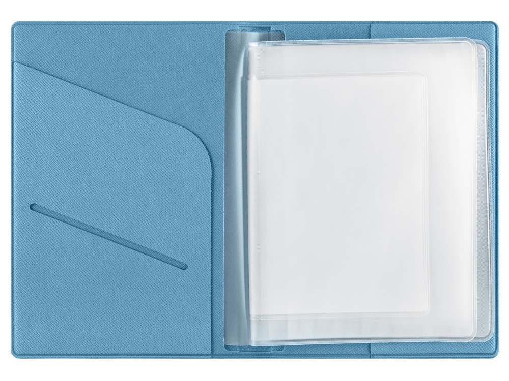 Классическая обложка для автодокументов Favor, голубая-4