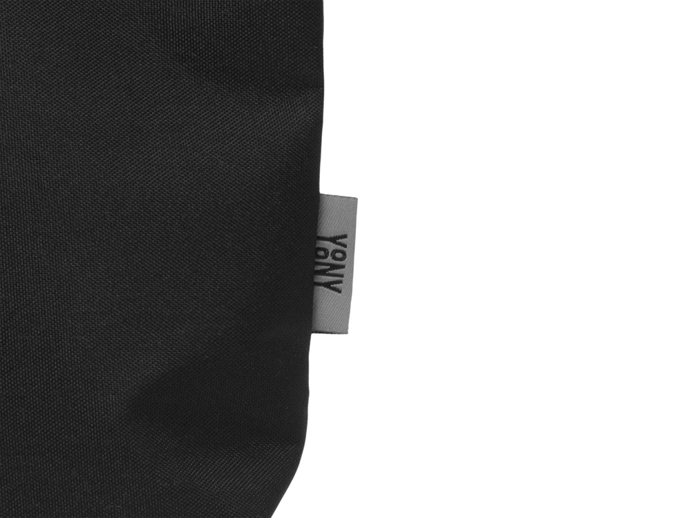 Органайзер для электроники и проводов Amalia из полиэстера 300D с подкладкой, черный-4