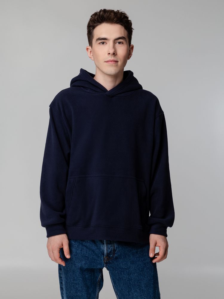 Худи флисовое унисекс Manakin, темно-синее-2