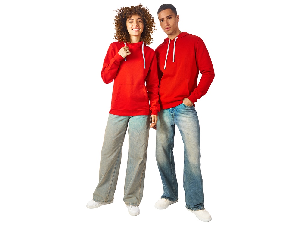 Толстовка унисекс Stream с капюшоном, красный-5