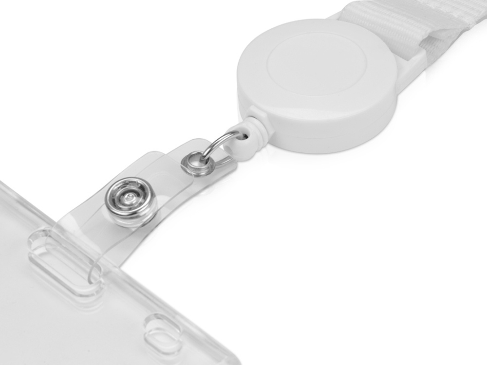Ланьярд с ретрактором, белый-2