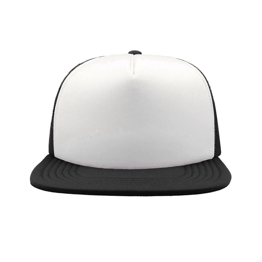 Бейсболка SNAP 90S, 5 клиньев, пластиковая застежка, белый, черный-2