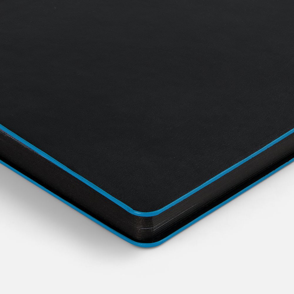 Ежедневник Trait, недатированный, черный с голубым-4