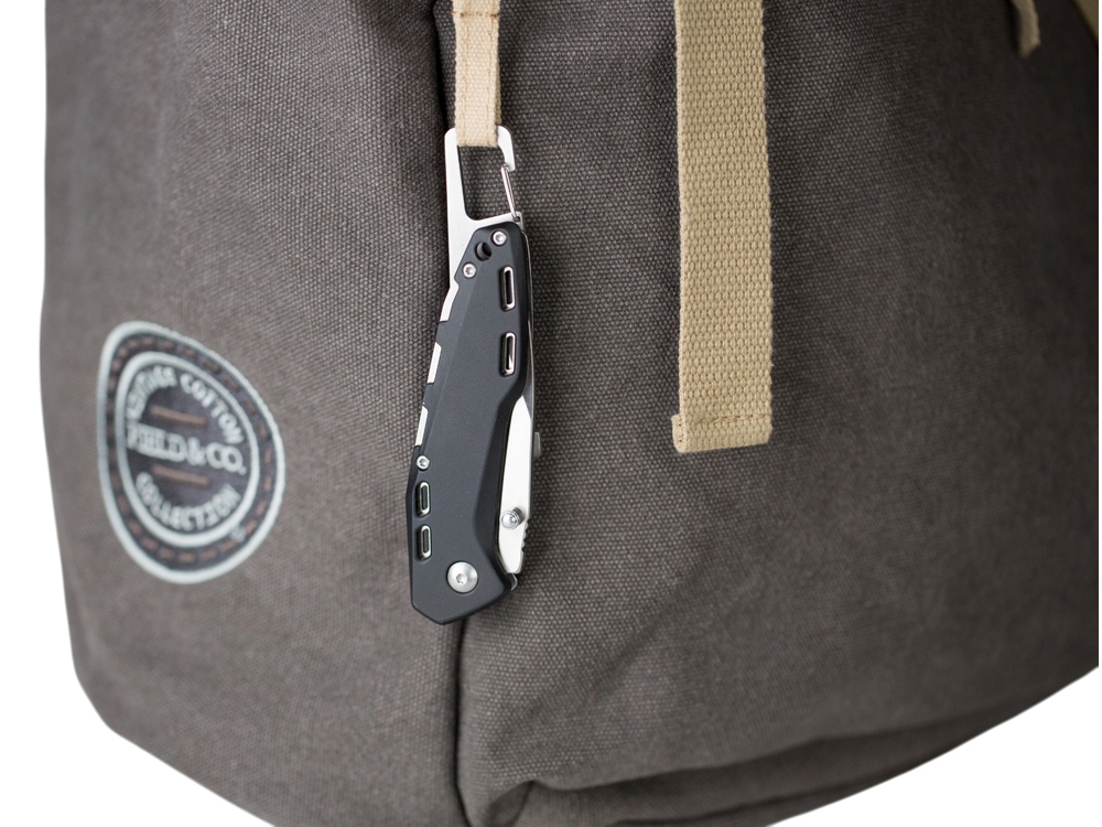 Складной нож Cutter с карабином, черный-8