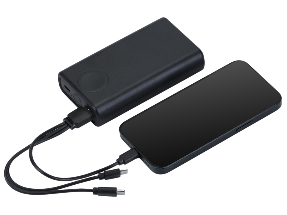 Внешний беспроводной аккумулятор 2-в-1 с функцией зарядки Apple Watch, QC/PD AtomIQ, 10000 мАч, черный-13