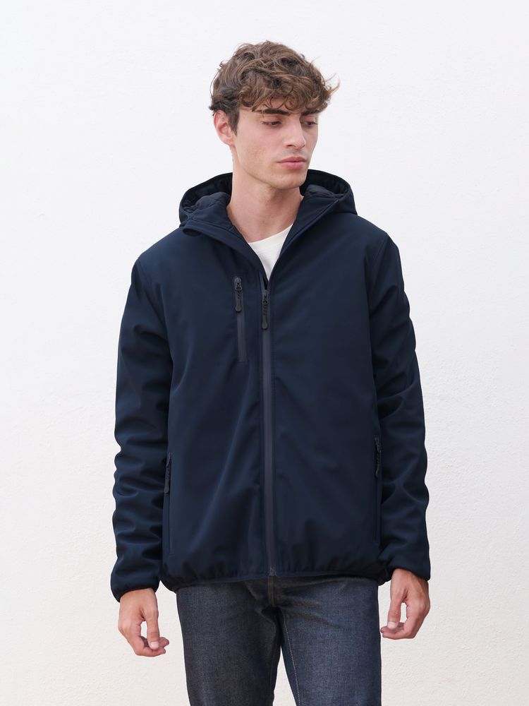 Куртка софтшелл с капюшоном мужская Falcon Men, ярко-синяя (royal)-3