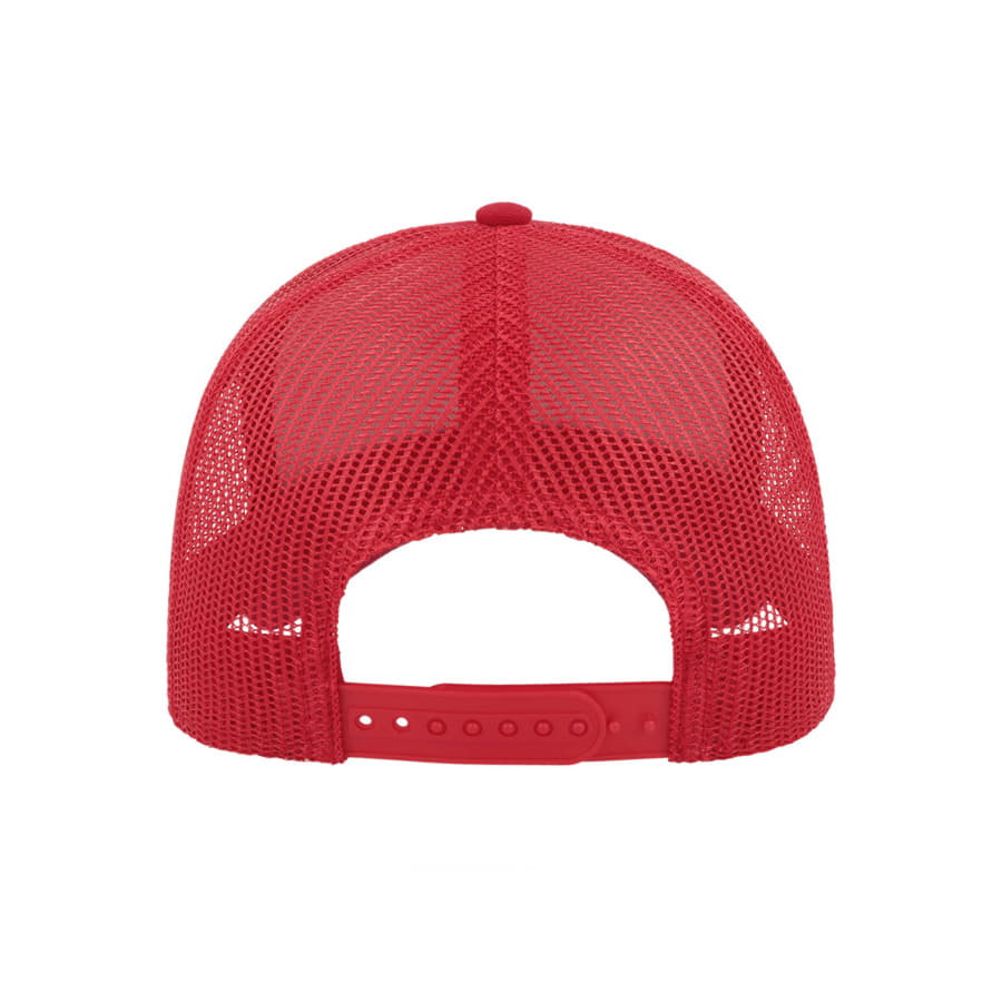 Бейсболка RAPPER COTTON, 5 клиньев, пластиковая застежка, красный-4