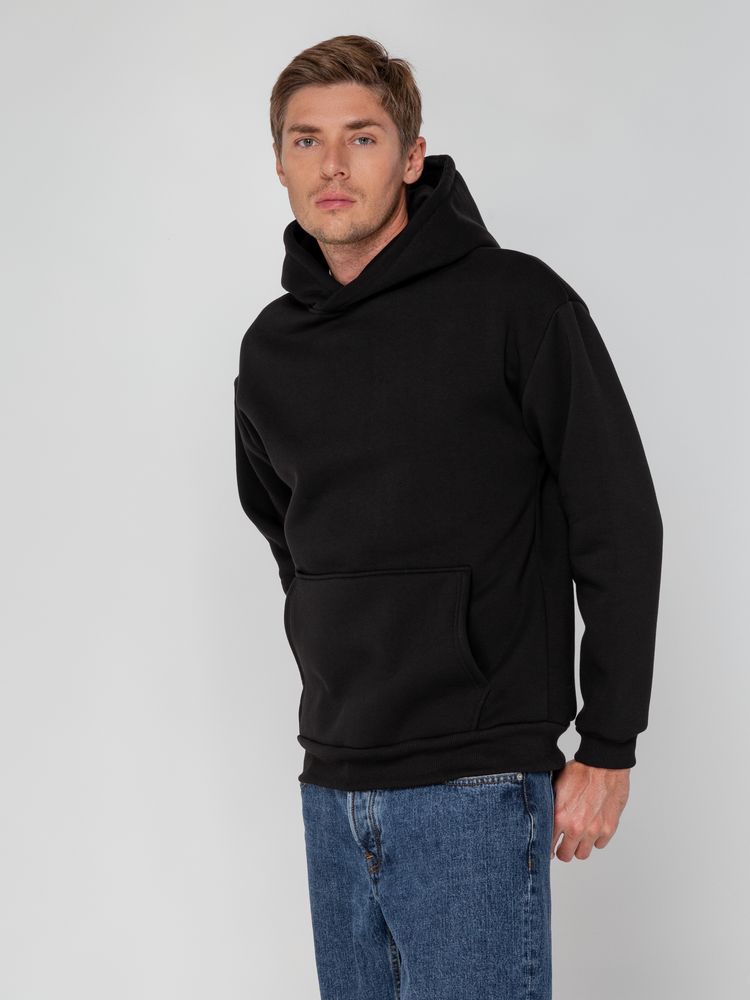 Худи унисекс оверсайз Full Swing, черное-0