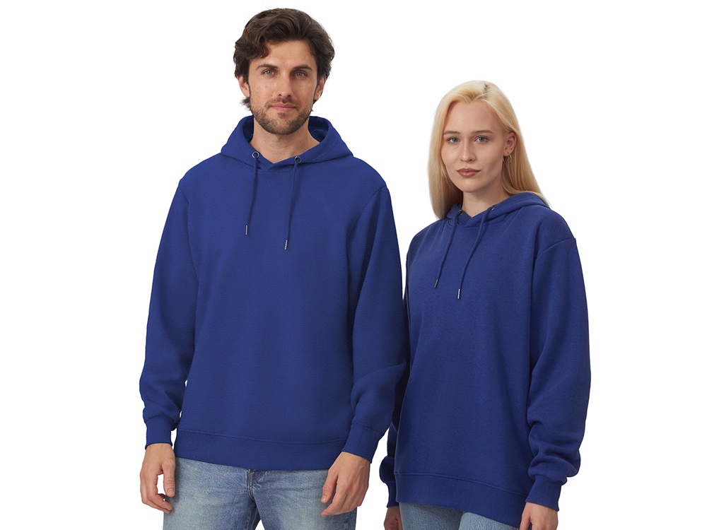 Толстовка с капюшоном оверсайз Lisbon унисекс, классический синий-0