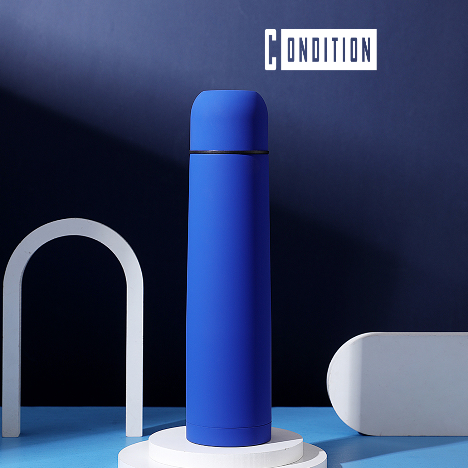 Термос софт-тач Yanemal 1 л. (синий)-0