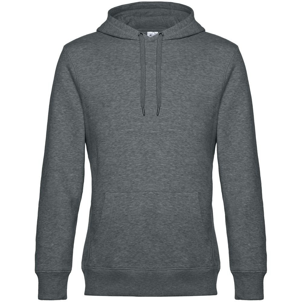 Толстовка с капюшоном унисекс King, темно-серый меланж-1