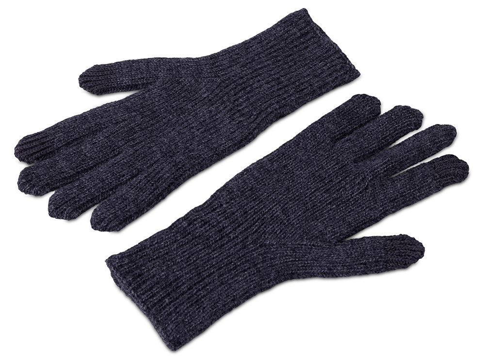 Подарочный набор с перчатками, термосом и чаем, темно-синий-6