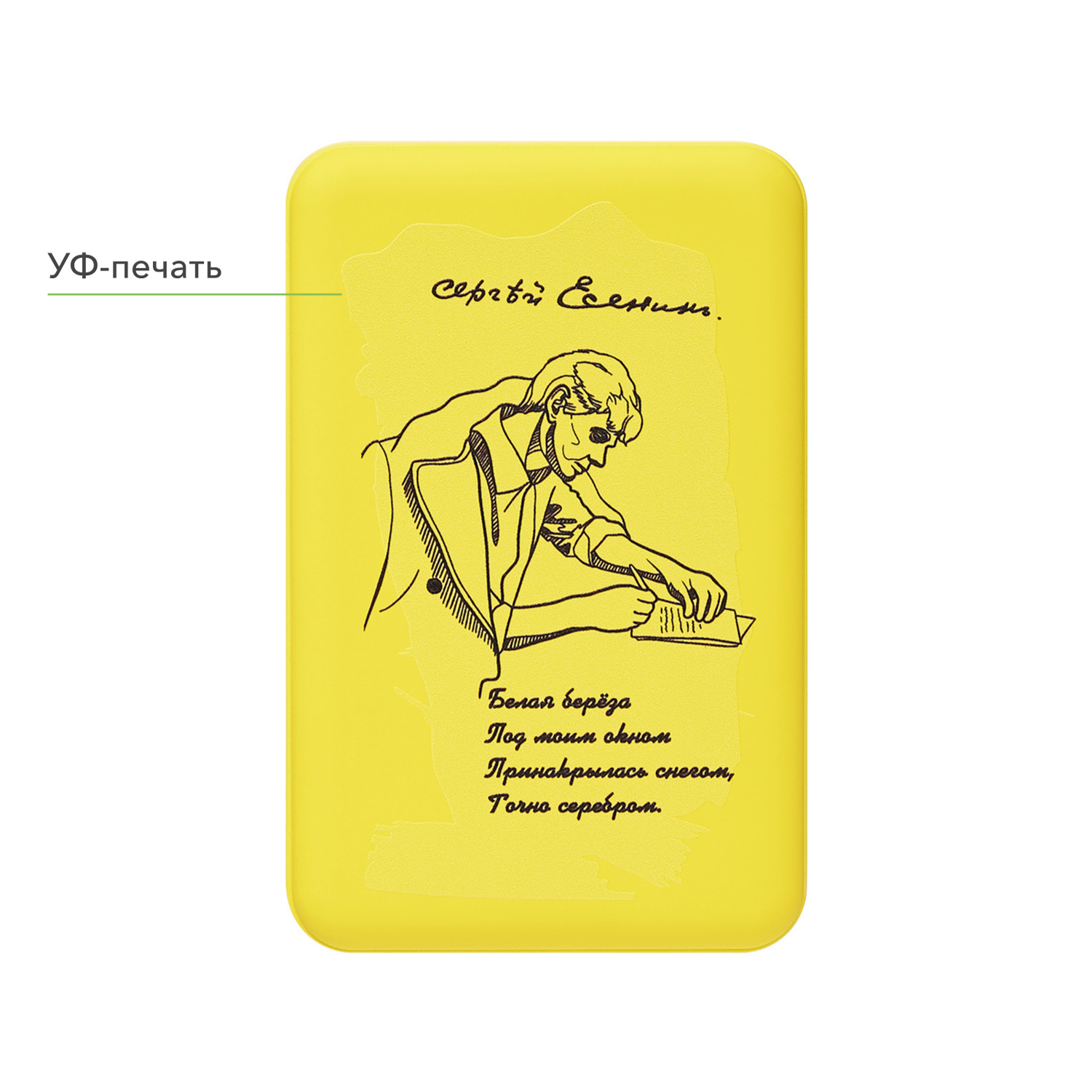 Внешний аккумулятор Largo PD 5000mAh с функцией беспроводной зарядки 15W, желтый-11