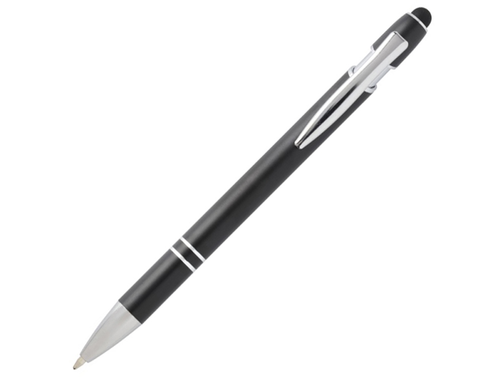 Kish шариковая ручка с серебристой отделкой - сплошной черный (синие чернила)-0
