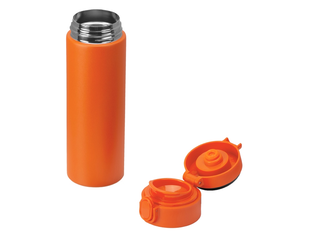 Вакуумная термокружка Waterline с медной изоляцией Bravo, 400 мл, тубус, оранжевый-2