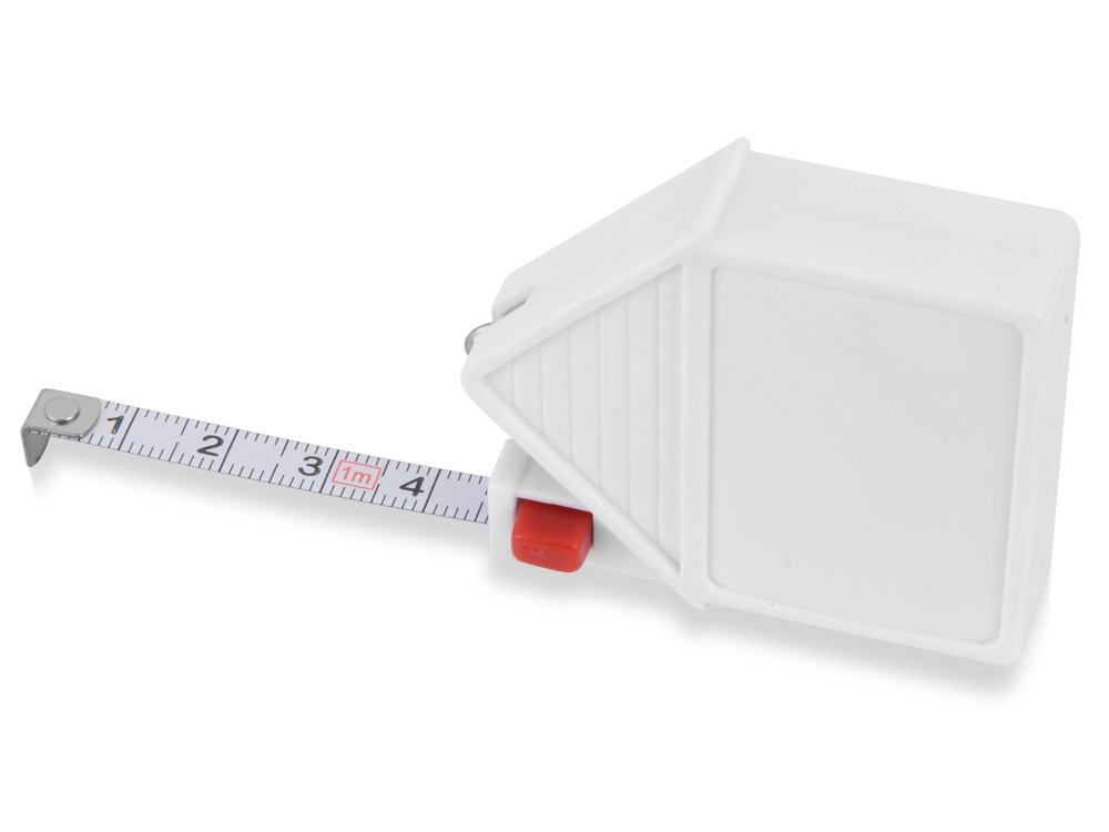 Брелок-рулетка Домик, 1 м., белый-1