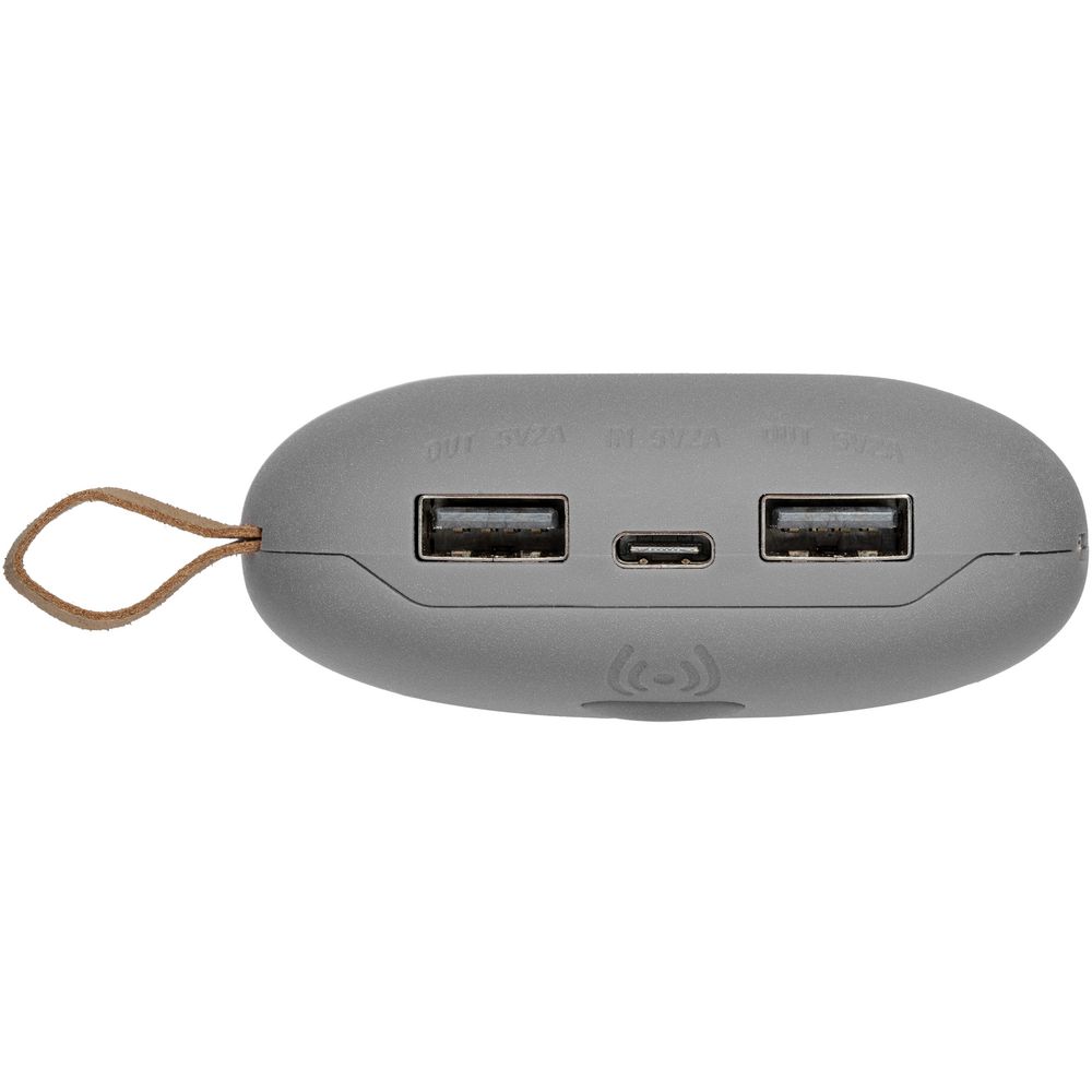 Аккумулятор с беспроводной зарядкой Pebble Wireless 9000 мАч, серый-2